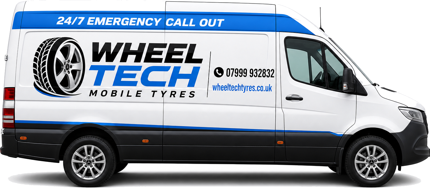 Wheel Tech branded fitting van